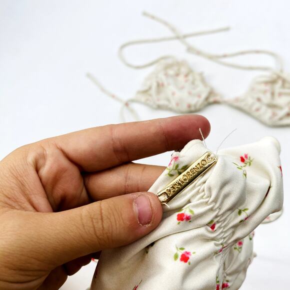 San Lorenzo white floral lettuce edge bikini - Picture 4 of 5